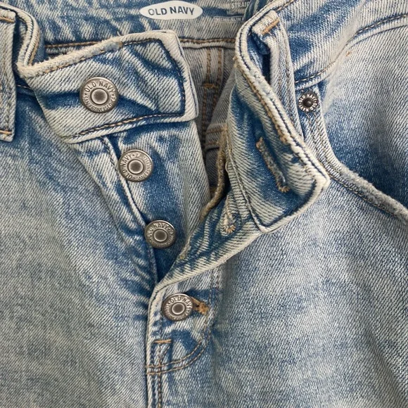 Old Navy jeans light blue size 12 power, slim, straight high rise, worn once - Picture 3 of 7